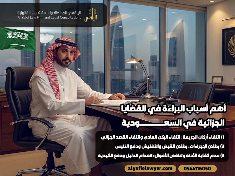 أهم-أسباب-البراءة-في-القضايا-الجزائية-في-السعودية