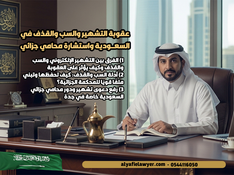 عقوبة التشهير والسب والقذف في السعودية واستشارة محامي جزائي