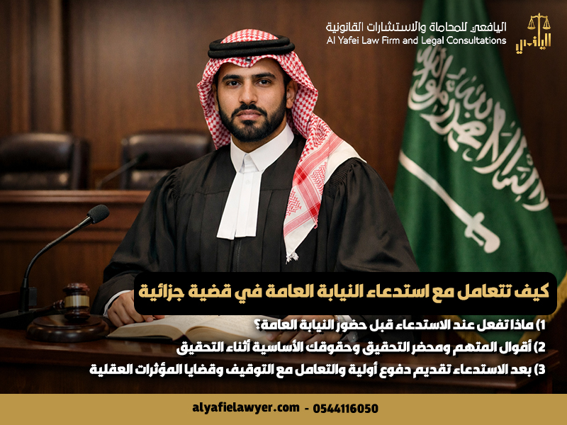كيف تتعامل مع استدعاء النيابة العامة في قضية جزائية