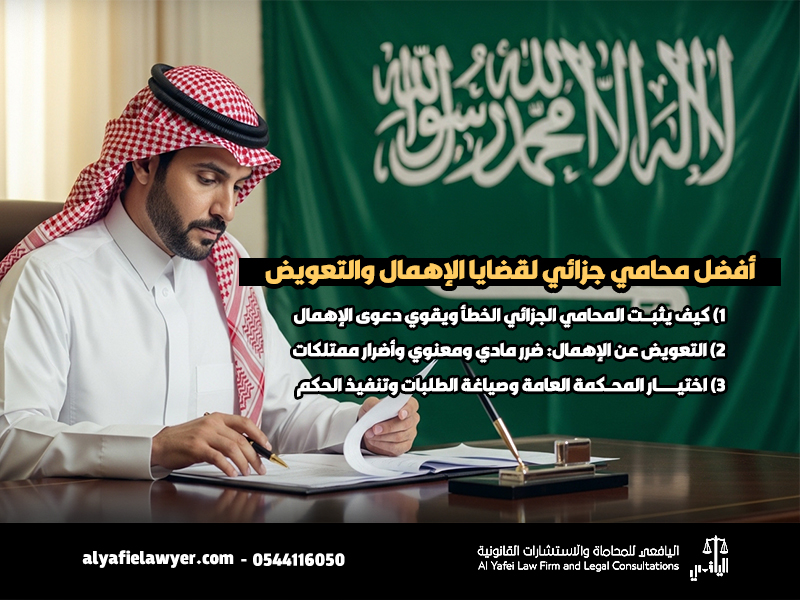 أفضل-محامي-جزائي-لقضايا-الإهمال-والتعويض