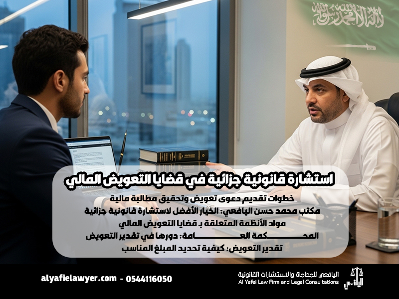 استشارة قانونية جزائية في قضايا التعويض المالي