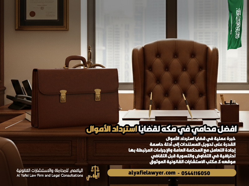 افضل محامي في مكه لقضايا استرداد الأموال