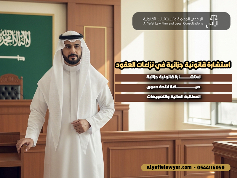 استشارة قانونية جزائية في نزاعات العقود